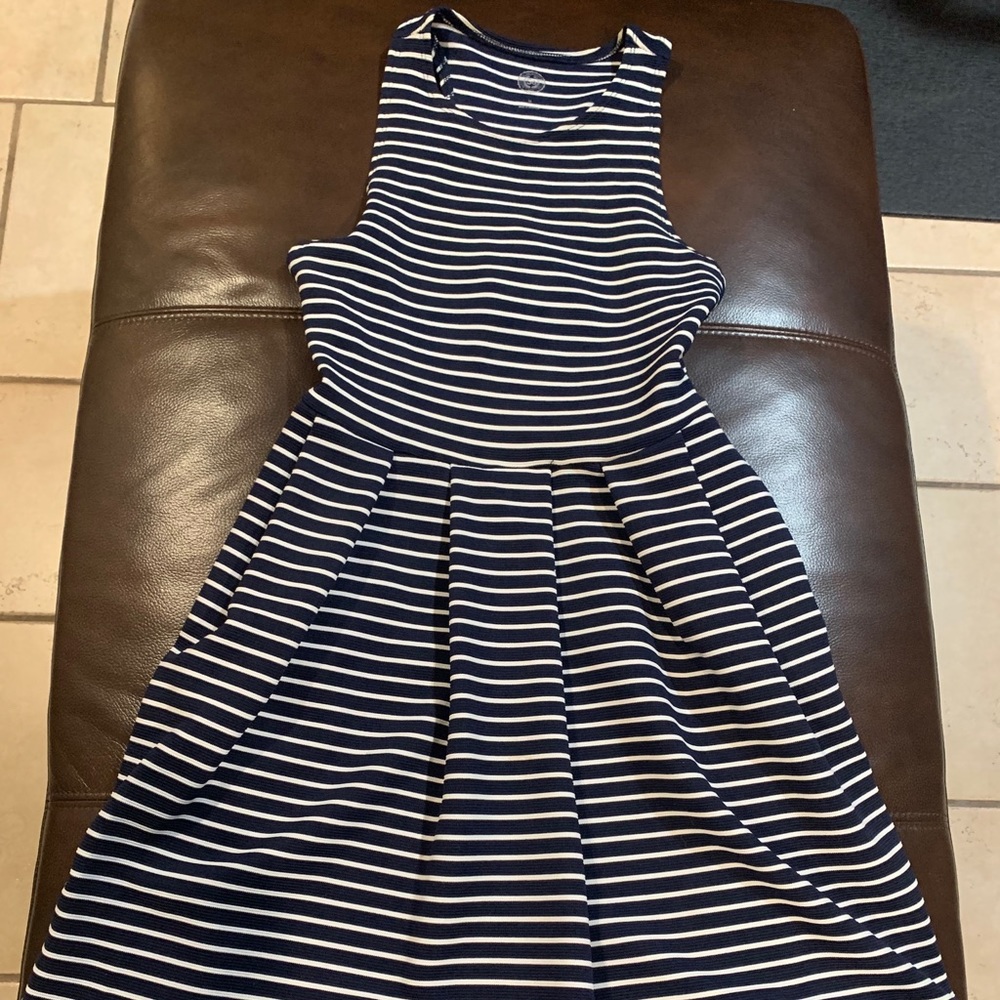 Navy blue with white strips dress